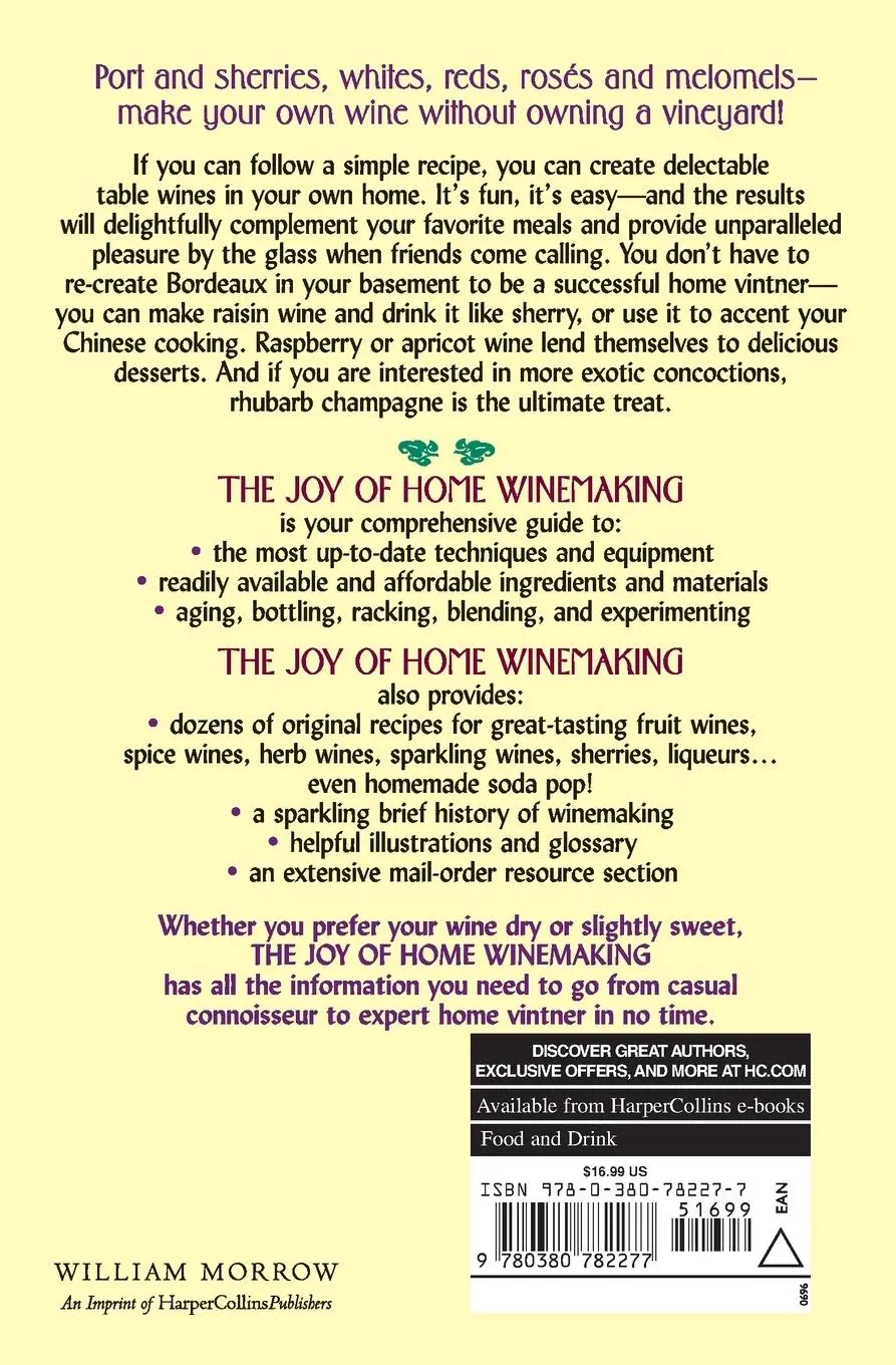 Rückseite: 9780380782277 | Joy of Home Wine Making | Terry A Garey | Taschenbuch | Englisch