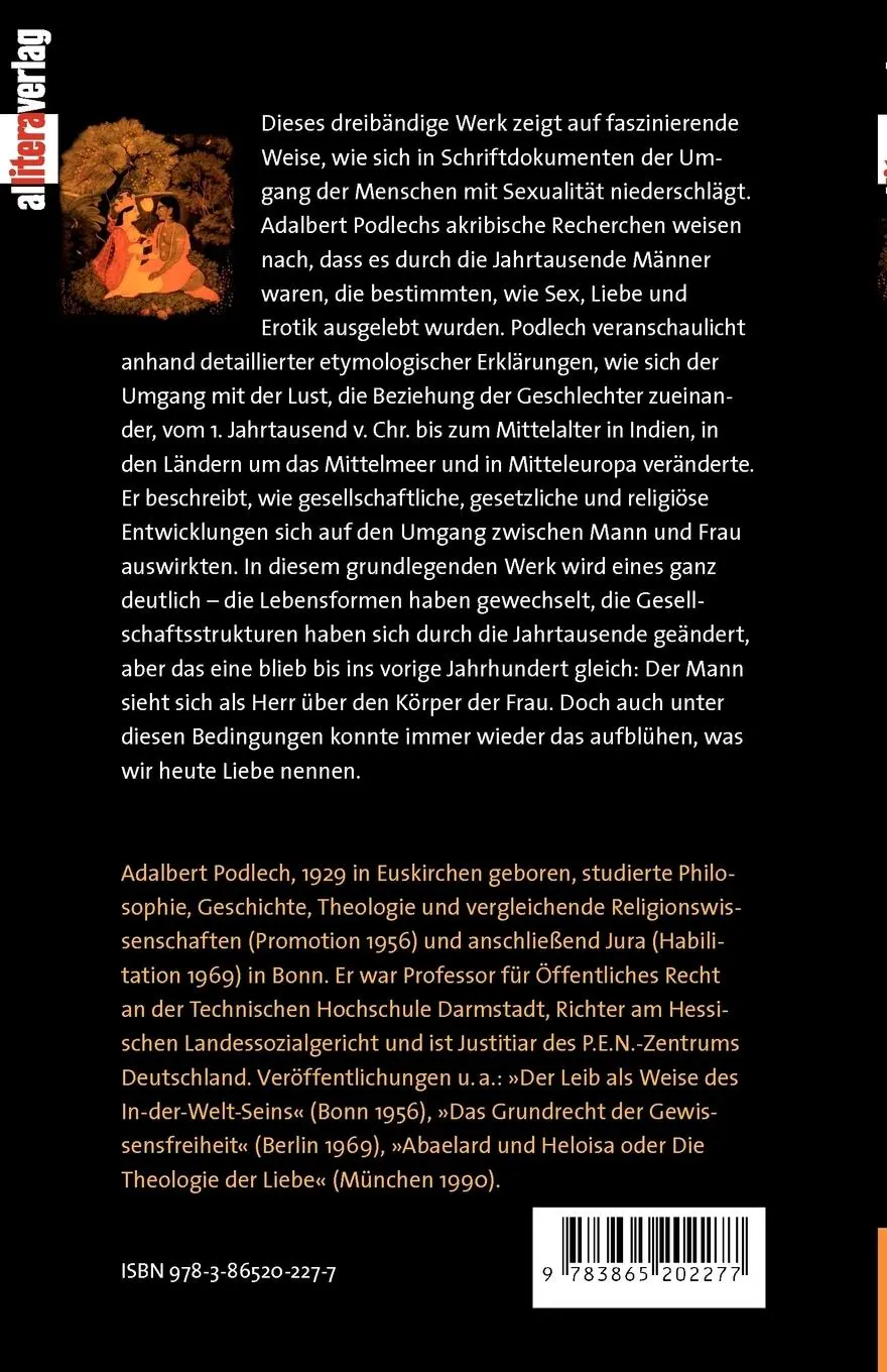 Rückseite: 9783865202277 | Sex, Erotik, Liebe | Adalbert Podlech | Taschenbuch | 528 S. | Deutsch