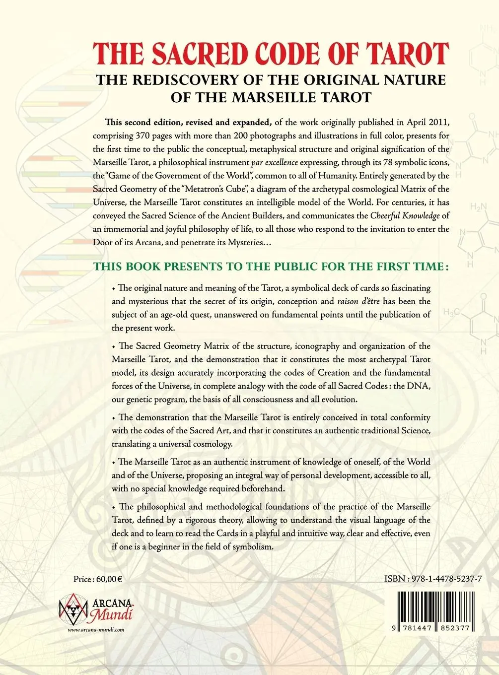 Rückseite: 9781447852377 | THE SACRED CODE OF TAROT ~ The Rediscovery Of The Original Nature...