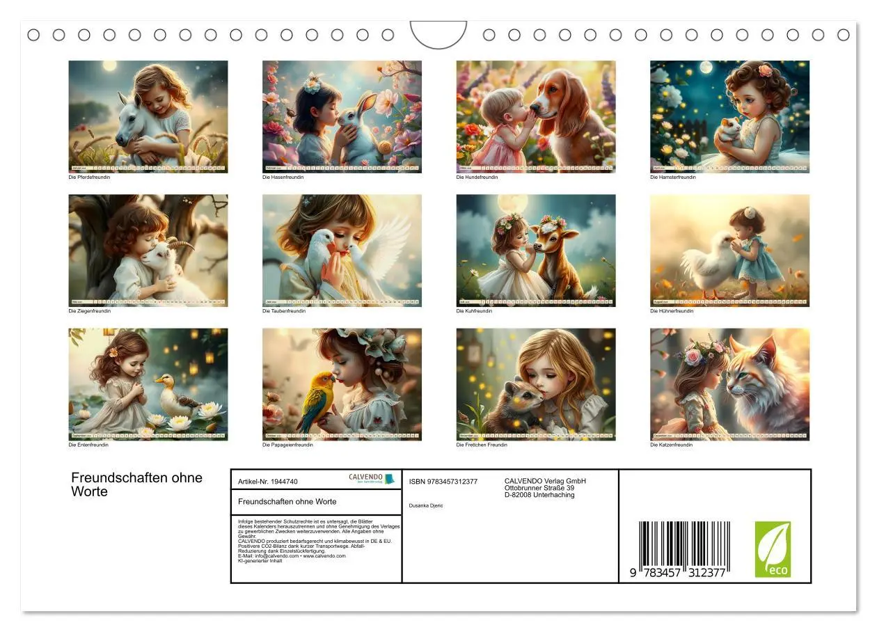 Bild: 9783457312377 | Freundschaften ohne Worte (Wandkalender 2026 DIN A4 quer), CALVENDO...