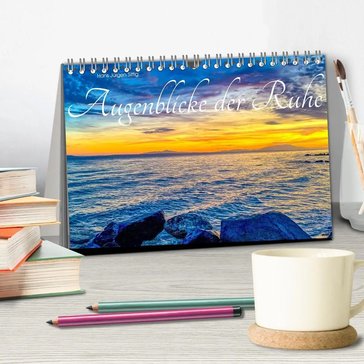 Bild: 9783516712377 | Augenblicke der Ruhe (Tischkalender 2026 DIN A5 quer), CALVENDO...