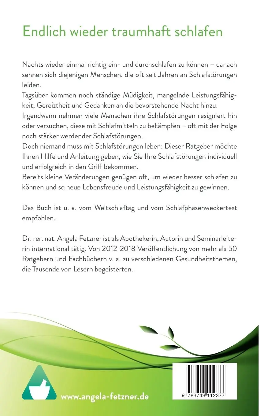 Rückseite: 9783743112377 | Endlich wieder traumhaft schlafen | Angela Fetzner | Taschenbuch