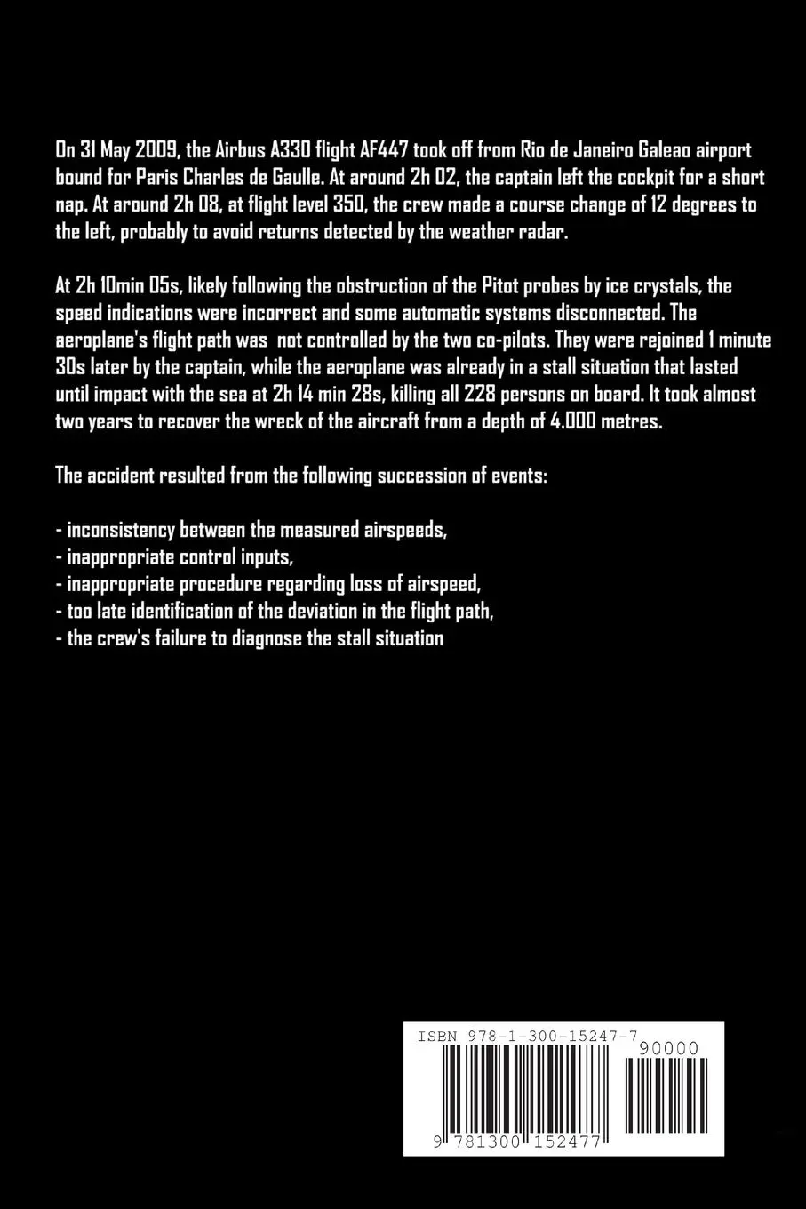 Rückseite: 9781300152477 | AIR CRASH INVESTIGATIONS, LOST OVER THE ATLANTIC The Crash of Air...