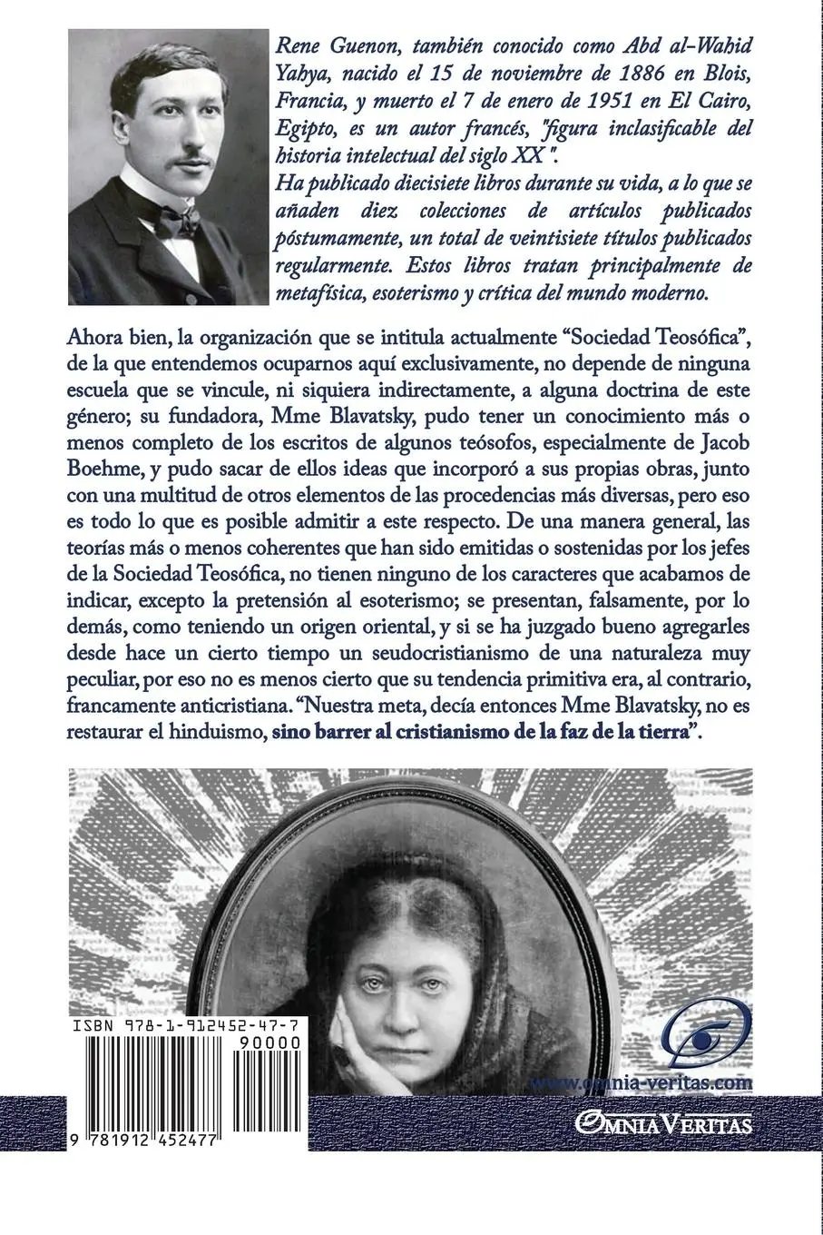 Rückseite: 9781912452477 | El Teosofismo: Historia de una seudoreligión | René Guénon | Buch
