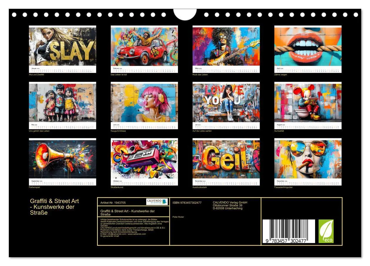 Bild: 9783457302477 | Graffiti &amp; Street Art - Kunstwerke der Straße (Wandkalender 2026...