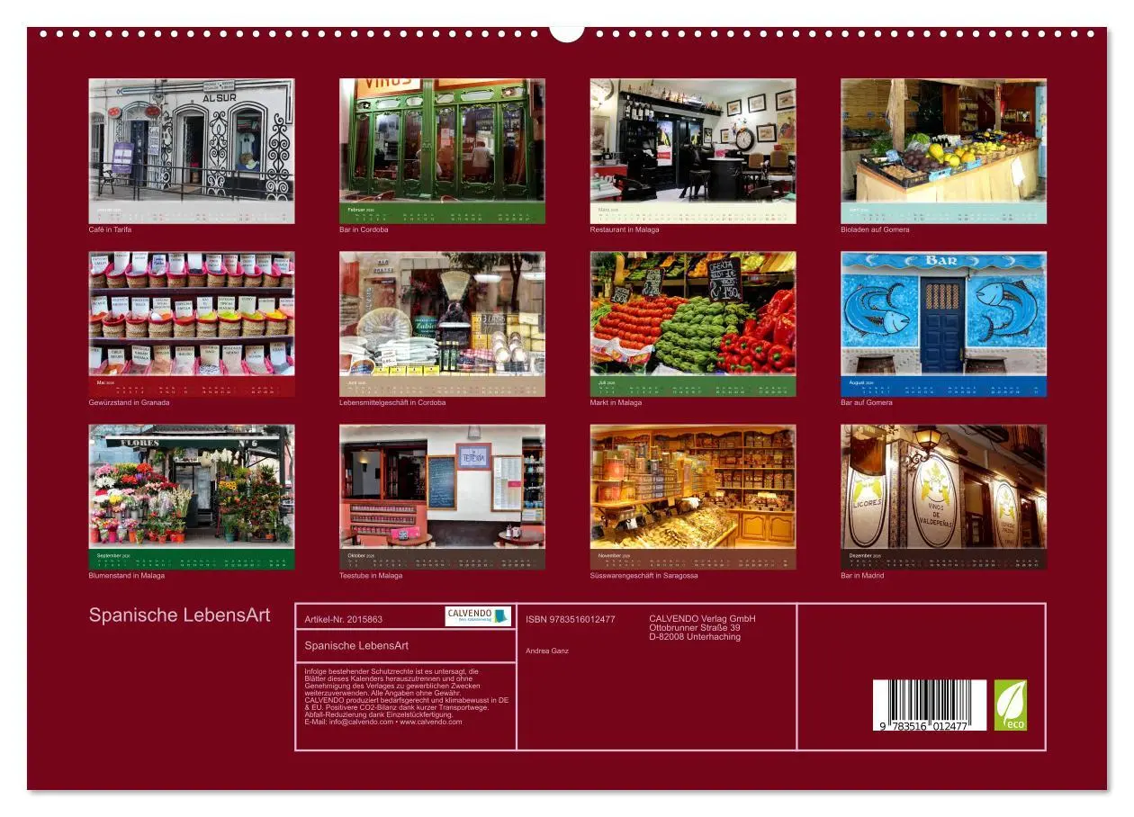 Bild: 9783516012477 | Spanische LebensArt (hochwertiger Premium Wandkalender 2026 DIN A2...