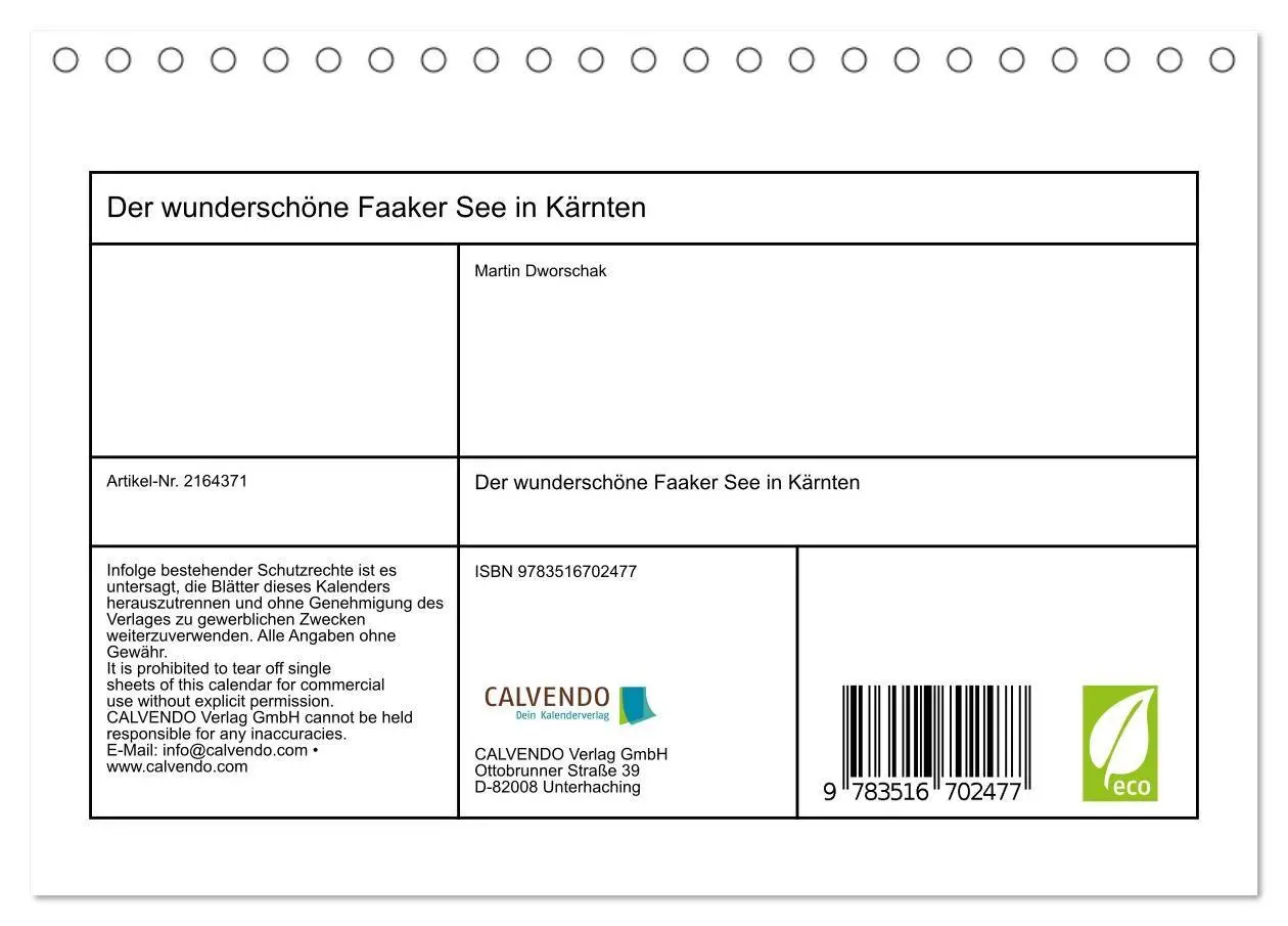 Bild: 9783516702477 | Der wunderschöne Faaker See in Kärnten (Tischkalender 2026 DIN A5...