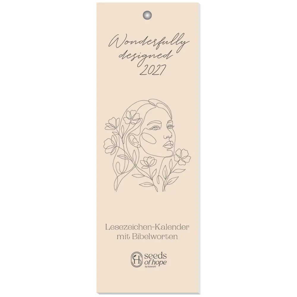 Cover: 9783754852477 | Wonderfully designed 2027 | Lesezeichen-Kalender mit Bibelworten