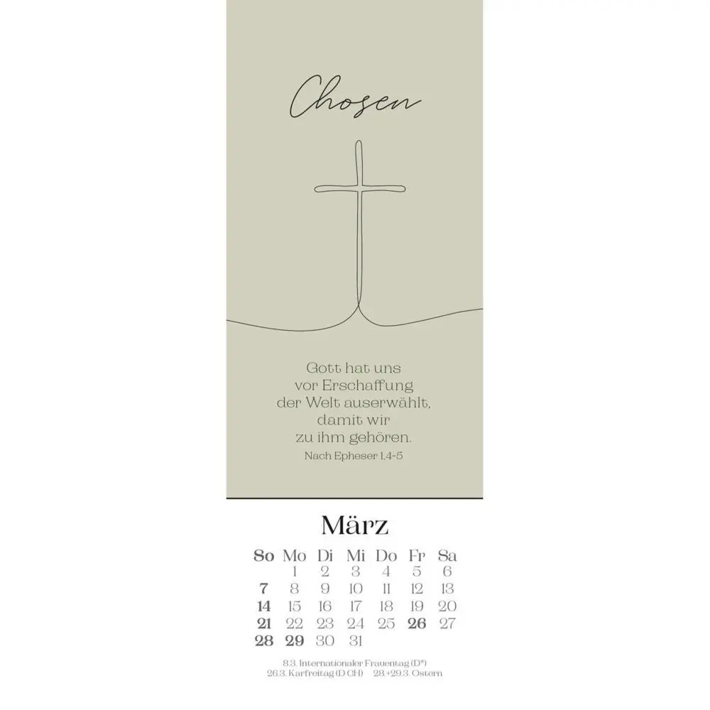 Bild: 9783754852477 | Wonderfully designed 2027 | Lesezeichen-Kalender mit Bibelworten