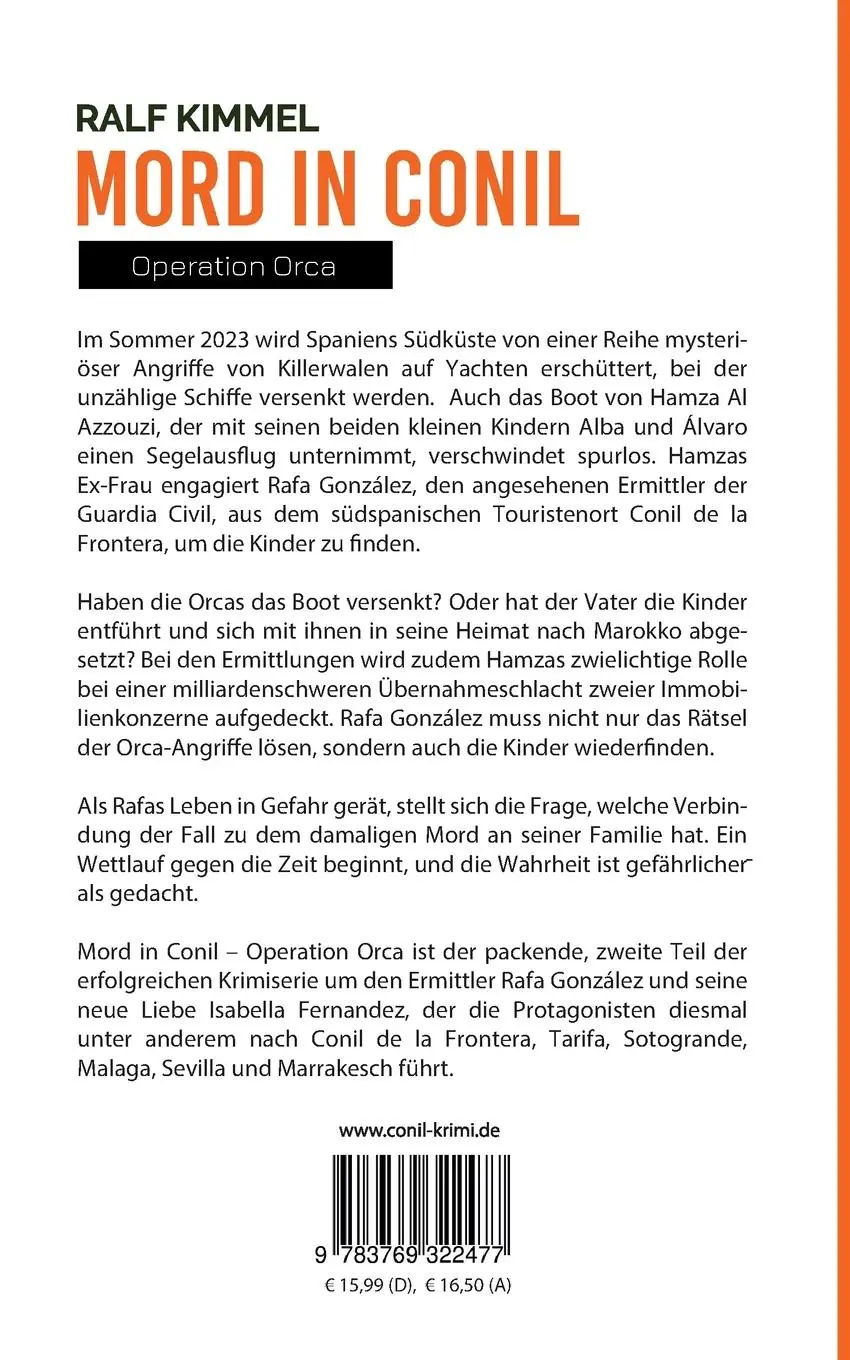 Rückseite: 9783769322477 | Mord in Conil | Operation Orca | Ralf Kimmel | Taschenbuch | 278 S.