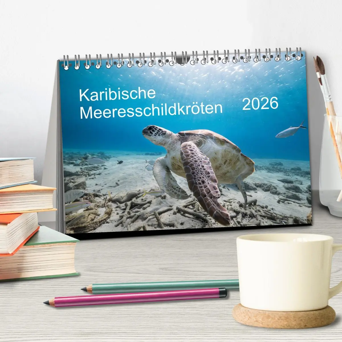 Bild: 9783457842577 | Karibische Meeresschildkröten (Tischkalender 2026 DIN A5 quer),...