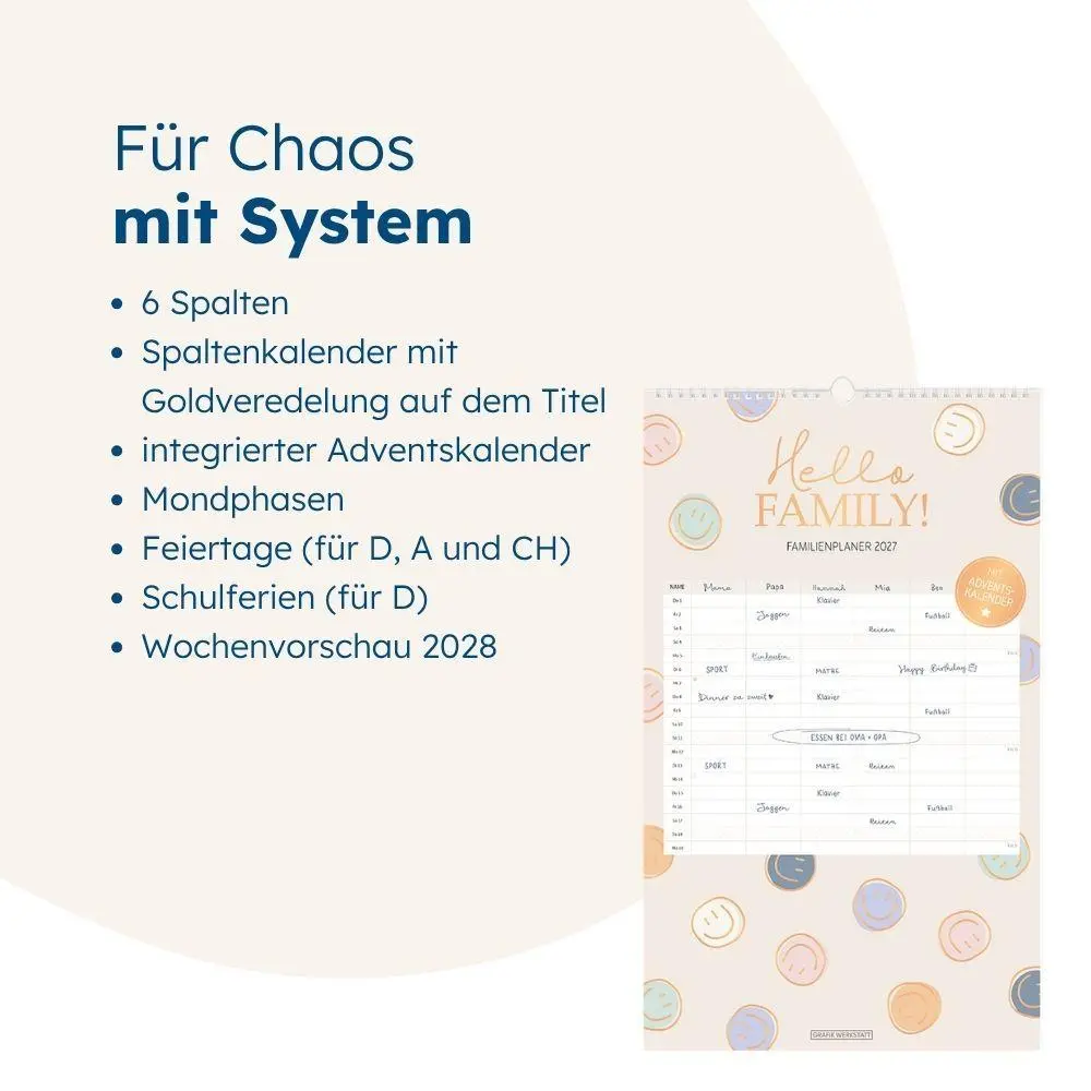 Bild: 9783986362577 | Familienplaner 2027 Hello Family! | Familienplaner | Original | 14 S.