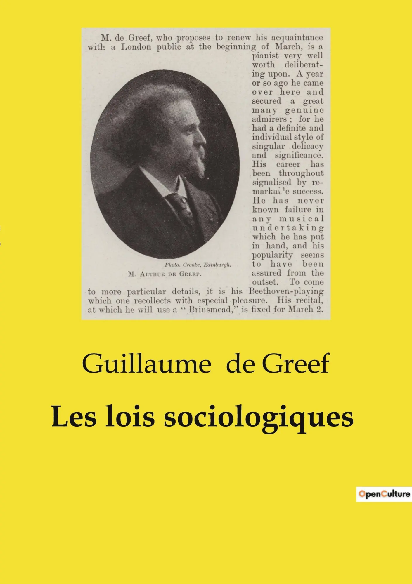 Cover: 9791041992577 | Les lois sociologiques | Guillaume De Greef | Taschenbuch | 2024
