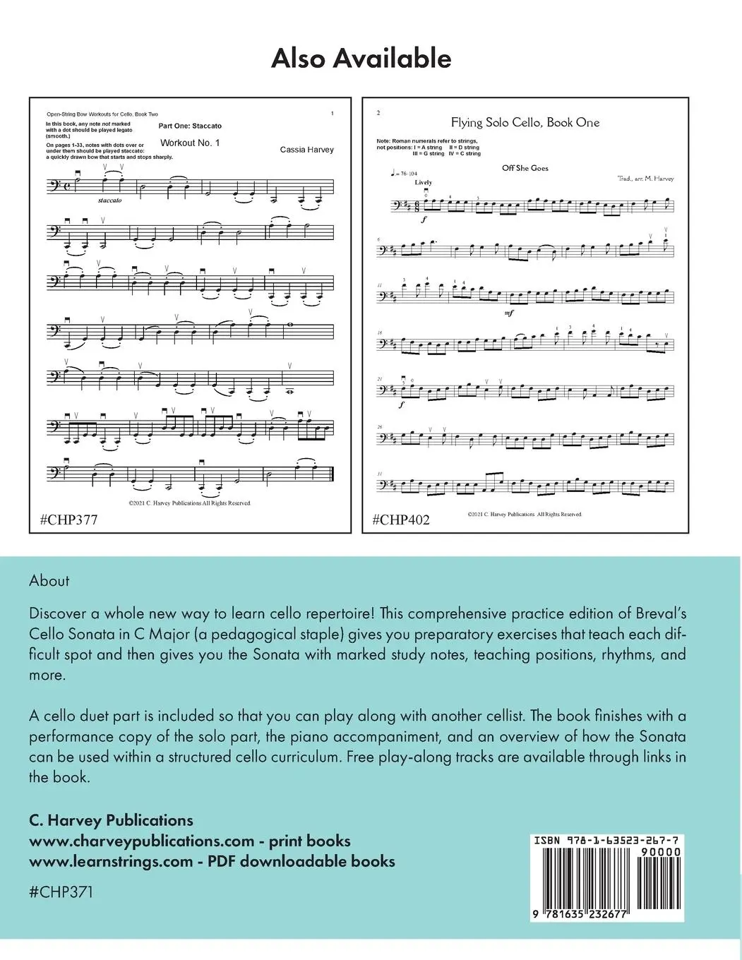 Rückseite: 9781635232677 | The Breval Cello Sonata in C Major Practice Edition | Harvey (u. a.)