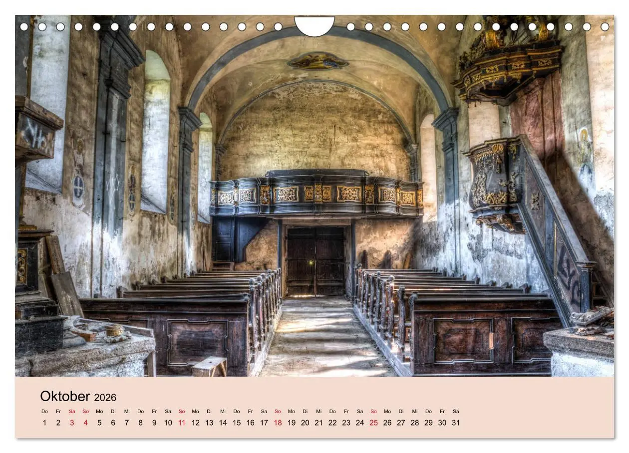 Bild: 9783457762677 | Vergessene Kirchen und Kapellen (Wandkalender 2026 DIN A4 quer),...