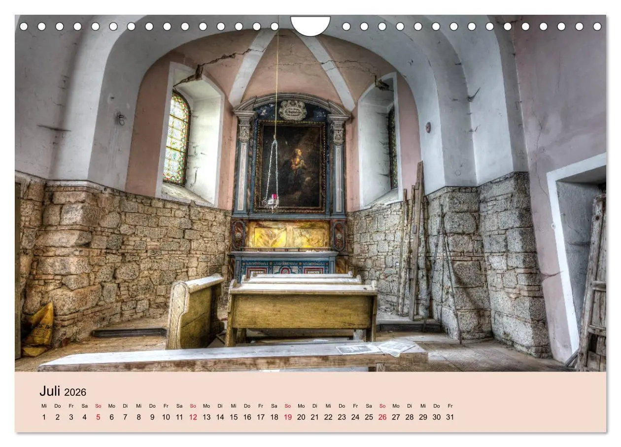 Bild: 9783457762677 | Vergessene Kirchen und Kapellen (Wandkalender 2026 DIN A4 quer),...