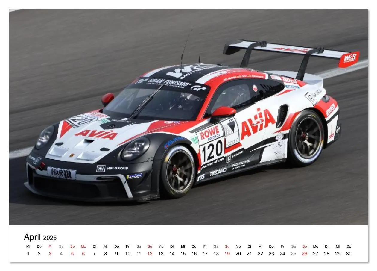 Bild: 9783516232677 | Motorsport aus Zuffenhausen (Tischkalender 2026 DIN A5 quer),...