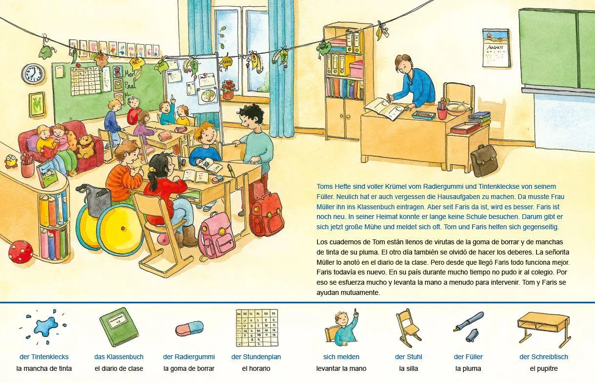 Bild: 9783695052677 | In der Schule (Deutsch-Spanisch) | Zweisprachiges Kinderbuch | Böse