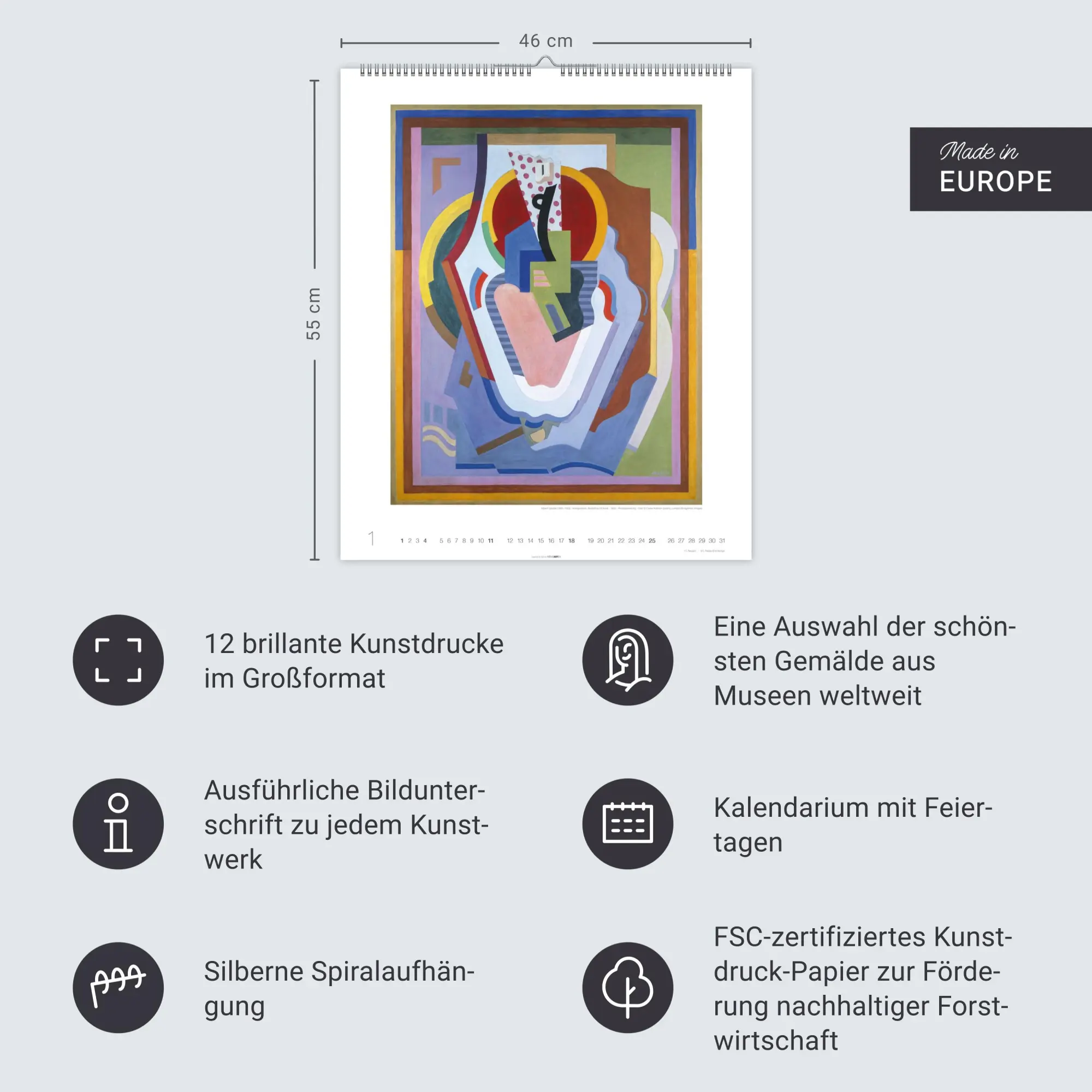 Bild: 9783839902677 | Abstract Art Edition Kalender 2026 | Tauber-Arp | Kalender | 14 S.