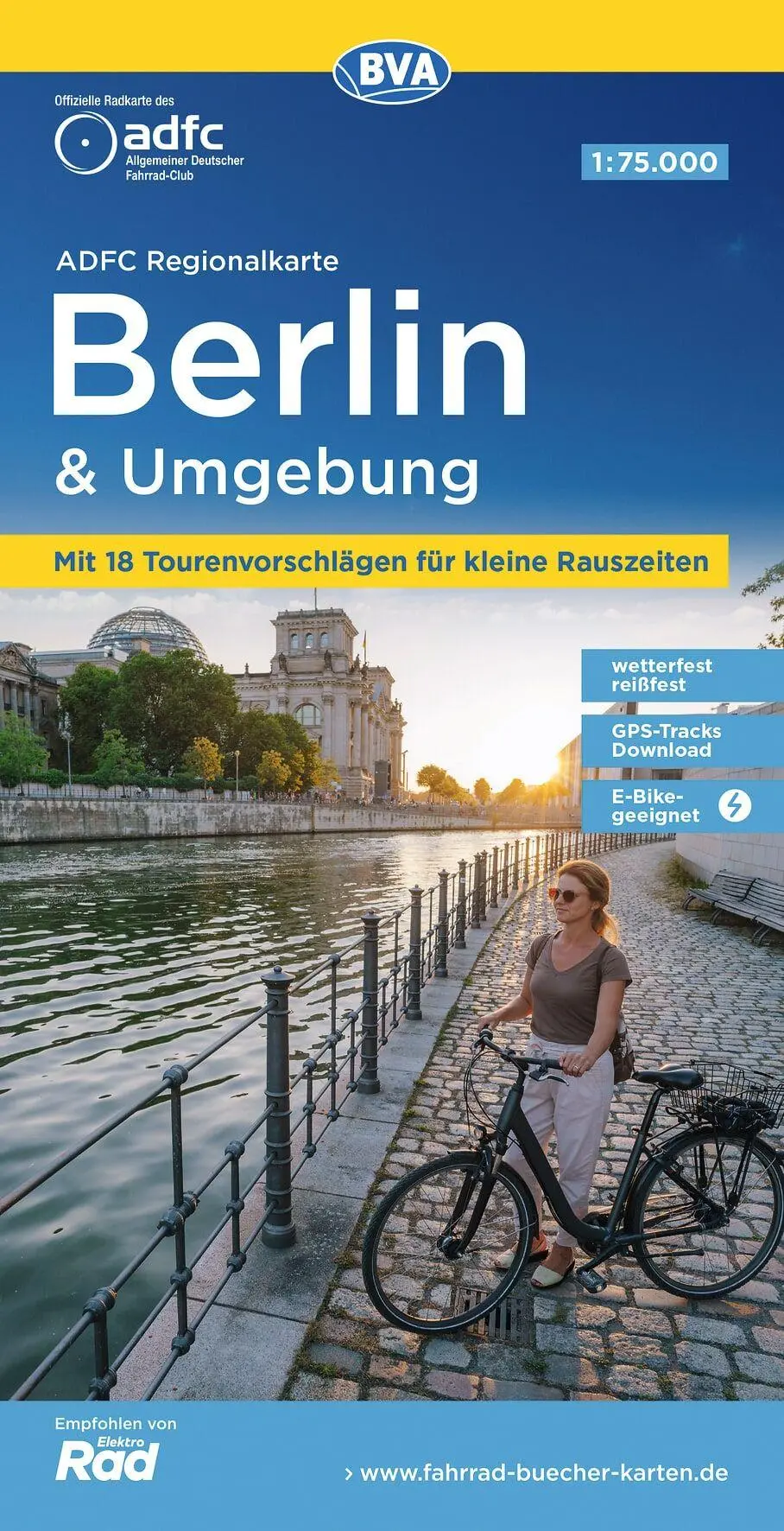 Cover: 9783969902677 | BVA ADFC Regionalkarte Berlin und Umgebung, mit Knotenpunkten 1:75.000