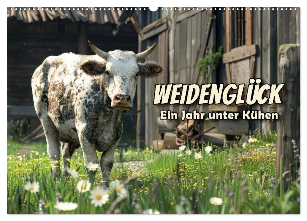 Cover: 9783457442777 | Weidenglück: Ein Jahr unter Kühen (Wandkalender 2026 DIN A2 quer),...
