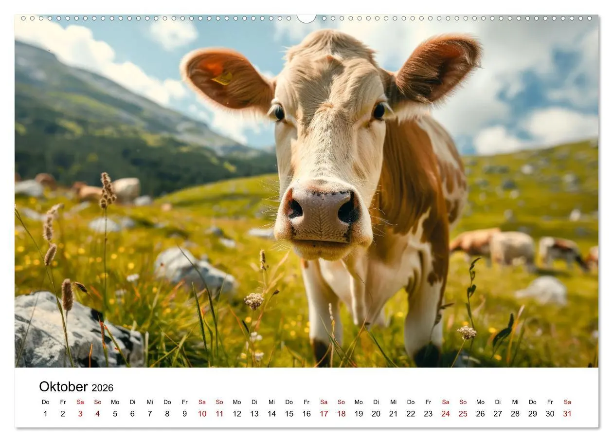 Bild: 9783457442777 | Weidenglück: Ein Jahr unter Kühen (Wandkalender 2026 DIN A2 quer),...