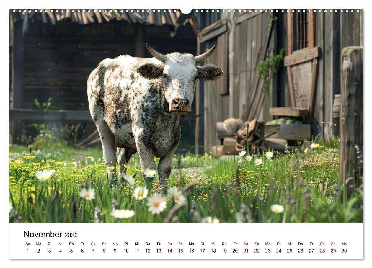 Bild: 9783457442777 | Weidenglück: Ein Jahr unter Kühen (Wandkalender 2026 DIN A2 quer),...