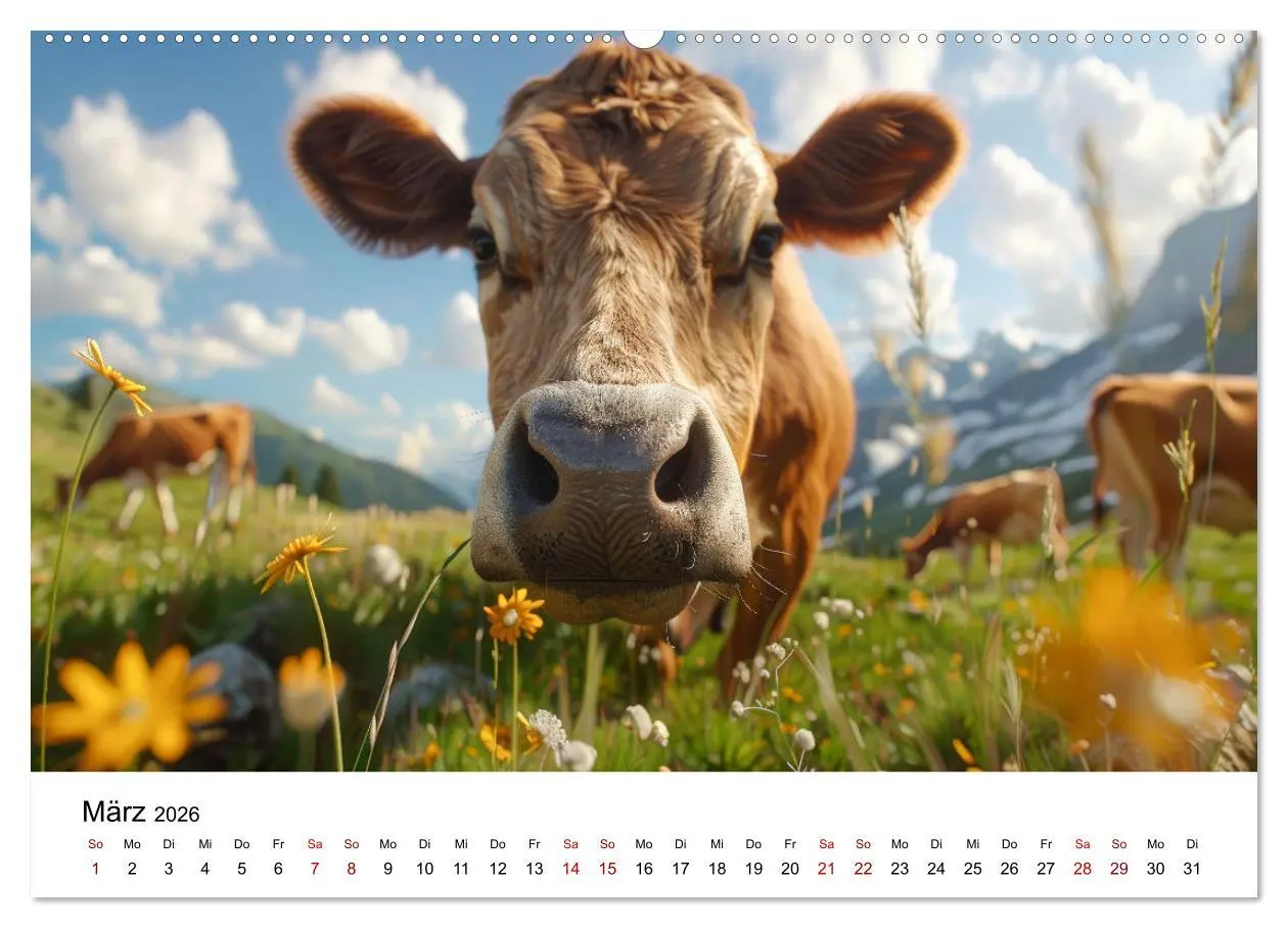 Bild: 9783457442777 | Weidenglück: Ein Jahr unter Kühen (Wandkalender 2026 DIN A2 quer),...