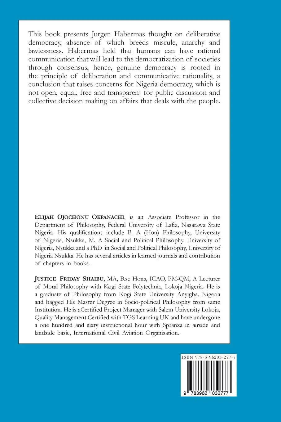 Rückseite: 9783962032777 | Jürgen Habermas Concept of Democracy and Implication for the...
