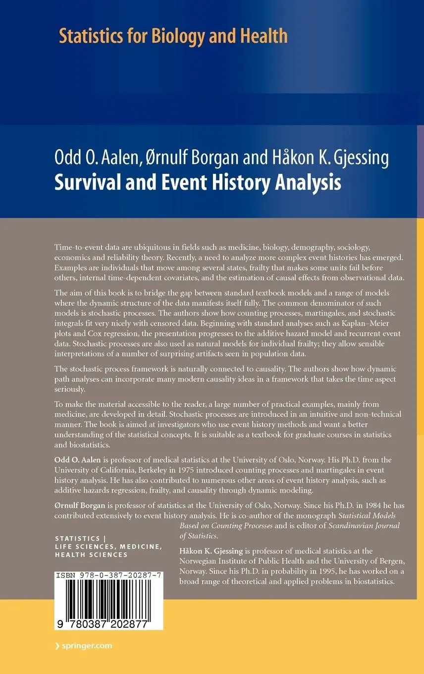 Rückseite: 9780387202877 | Survival and Event History Analysis | A Process Point of View | Buch
