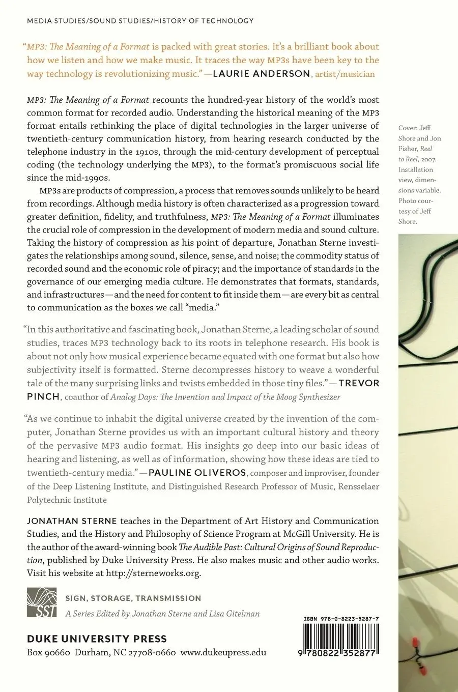 Rückseite: 9780822352877 | MP3 | The Meaning of a Format | Jonathan Sterne | Taschenbuch | 2012