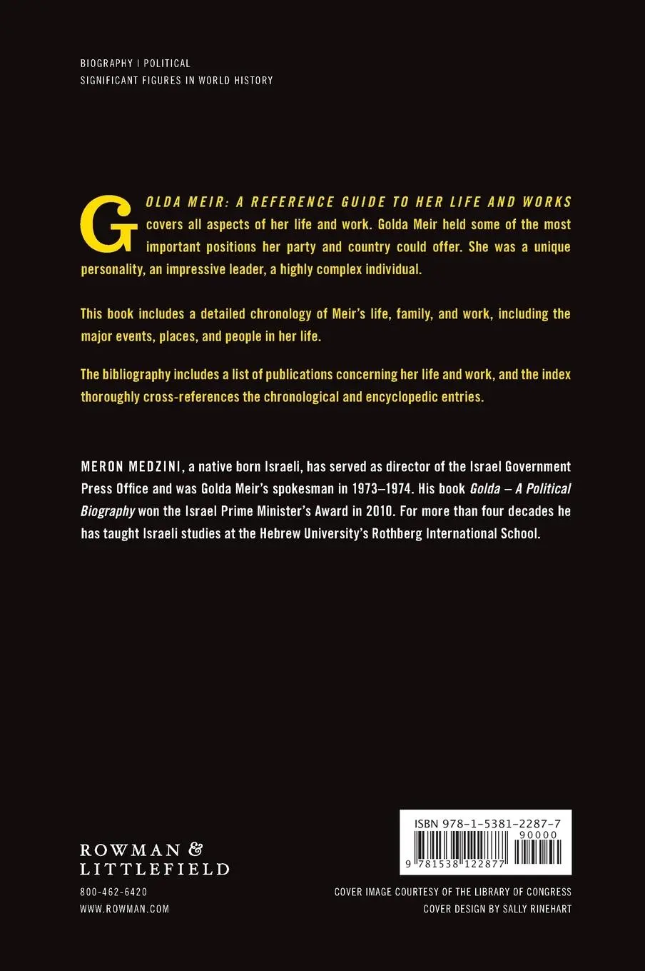 Rückseite: 9781538122877 | Golda Meir | A Reference Guide to Her Life and Works | Meron Medzini
