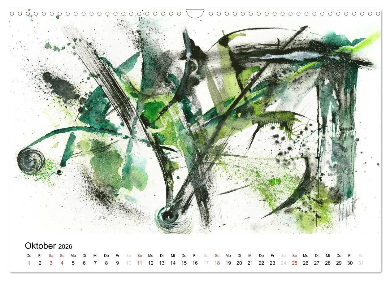 Bild: 9783516072877 | Abstrakte Aquarelle (Wandkalender 2026 DIN A3 quer), CALVENDO...