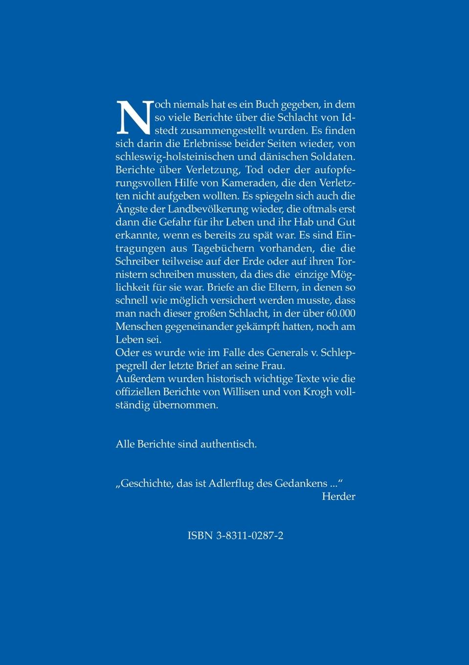 Rückseite: 9783831102877 | Die Menschen in der Schlacht bei Idstedt | Kathinka Wantula | Buch