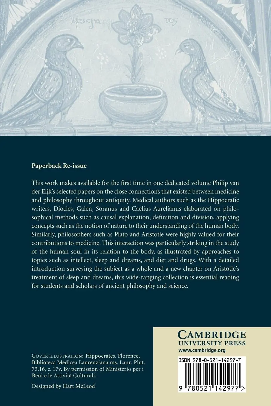 Rückseite: 9780521142977 | Medicine and Philosophy in Classical Antiquity | Eijk (u. a.) | Buch