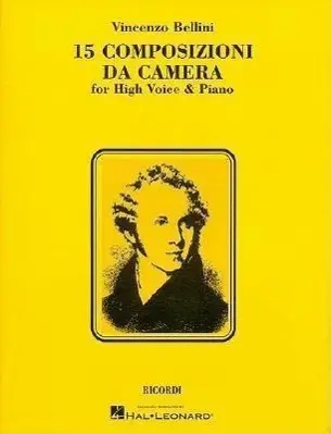 Cover: 9780793572977 | 15 Composizioni Da Camera | Per canto e pianoforte | Bellini Vincenzo