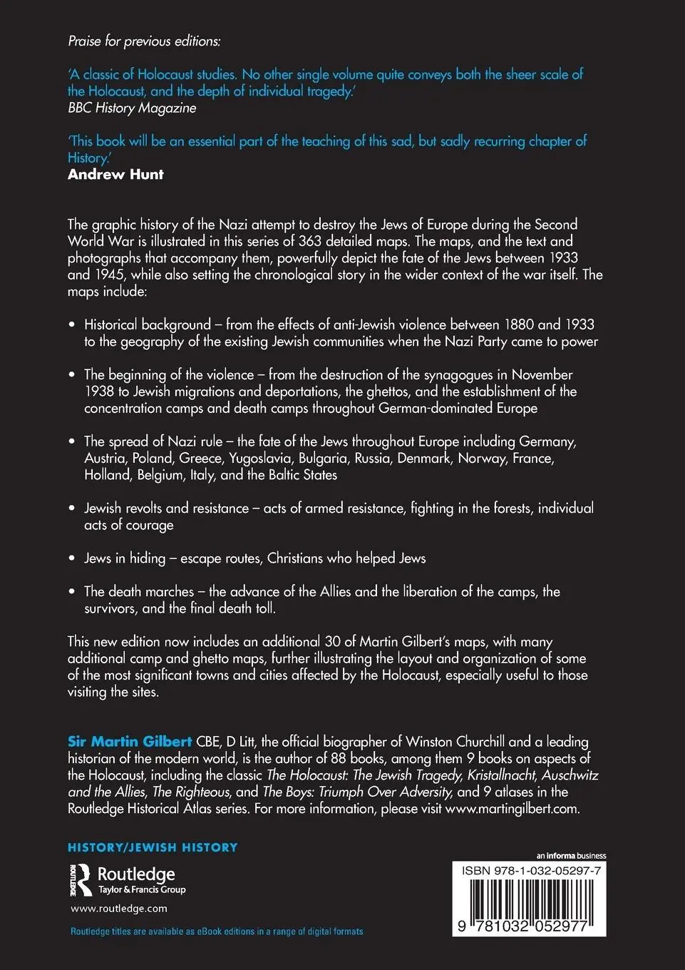 Rückseite: 9781032052977 | The Routledge Atlas of the Holocaust | Martin Gilbert | Taschenbuch