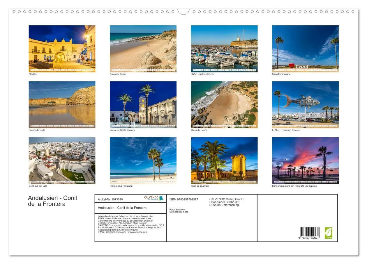 Bild: 9783457592977 | Andalusien - Conil de la Frontera (Wandkalender 2026 DIN A2 quer),...