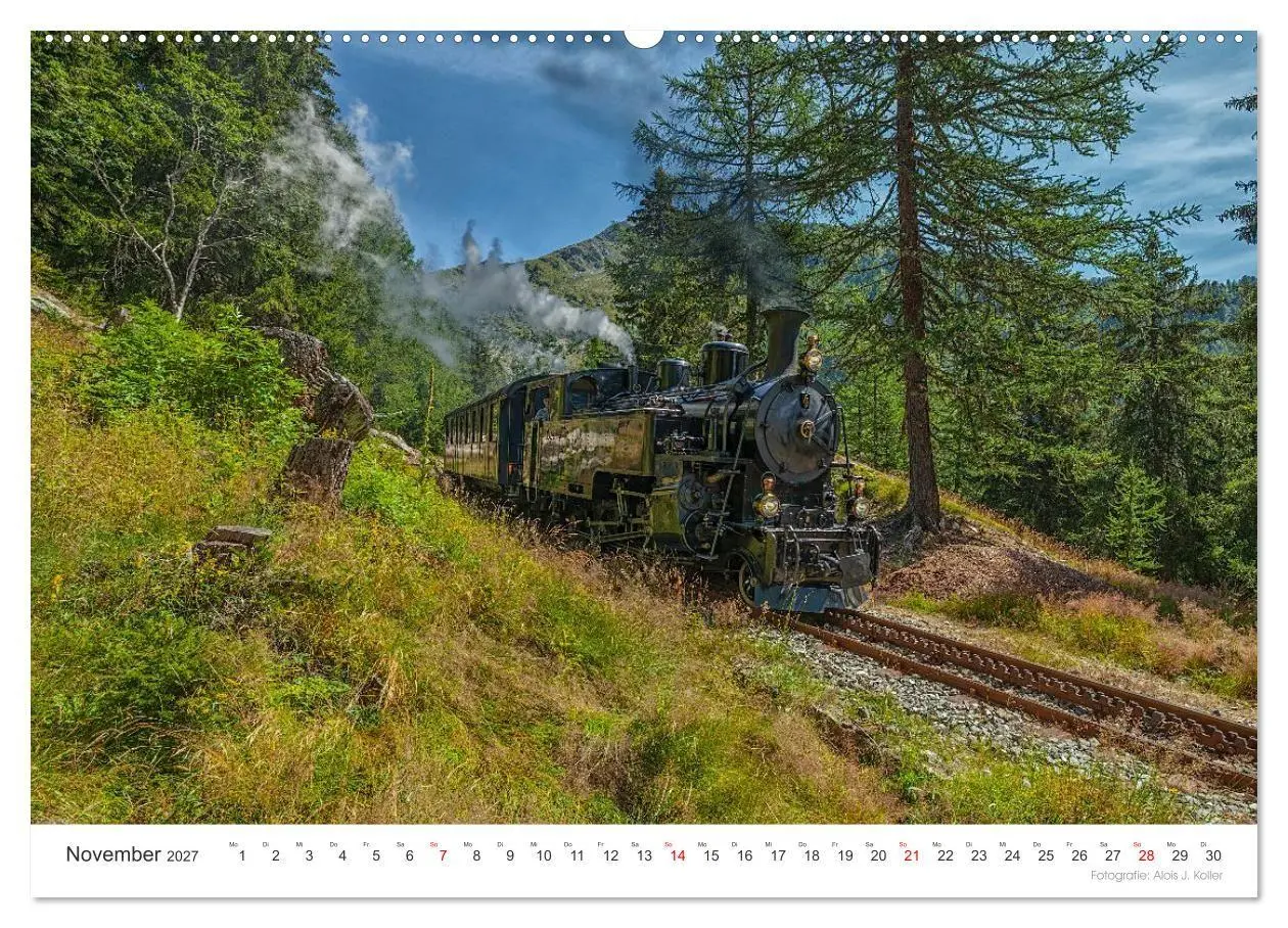Bild: 9783569842977 | Mit Dampf am Furkapass (hochwertiger Premium Wandkalender 2027 DIN...