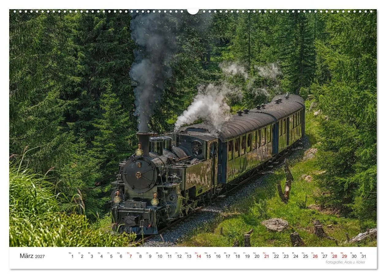 Bild: 9783569842977 | Mit Dampf am Furkapass (hochwertiger Premium Wandkalender 2027 DIN...