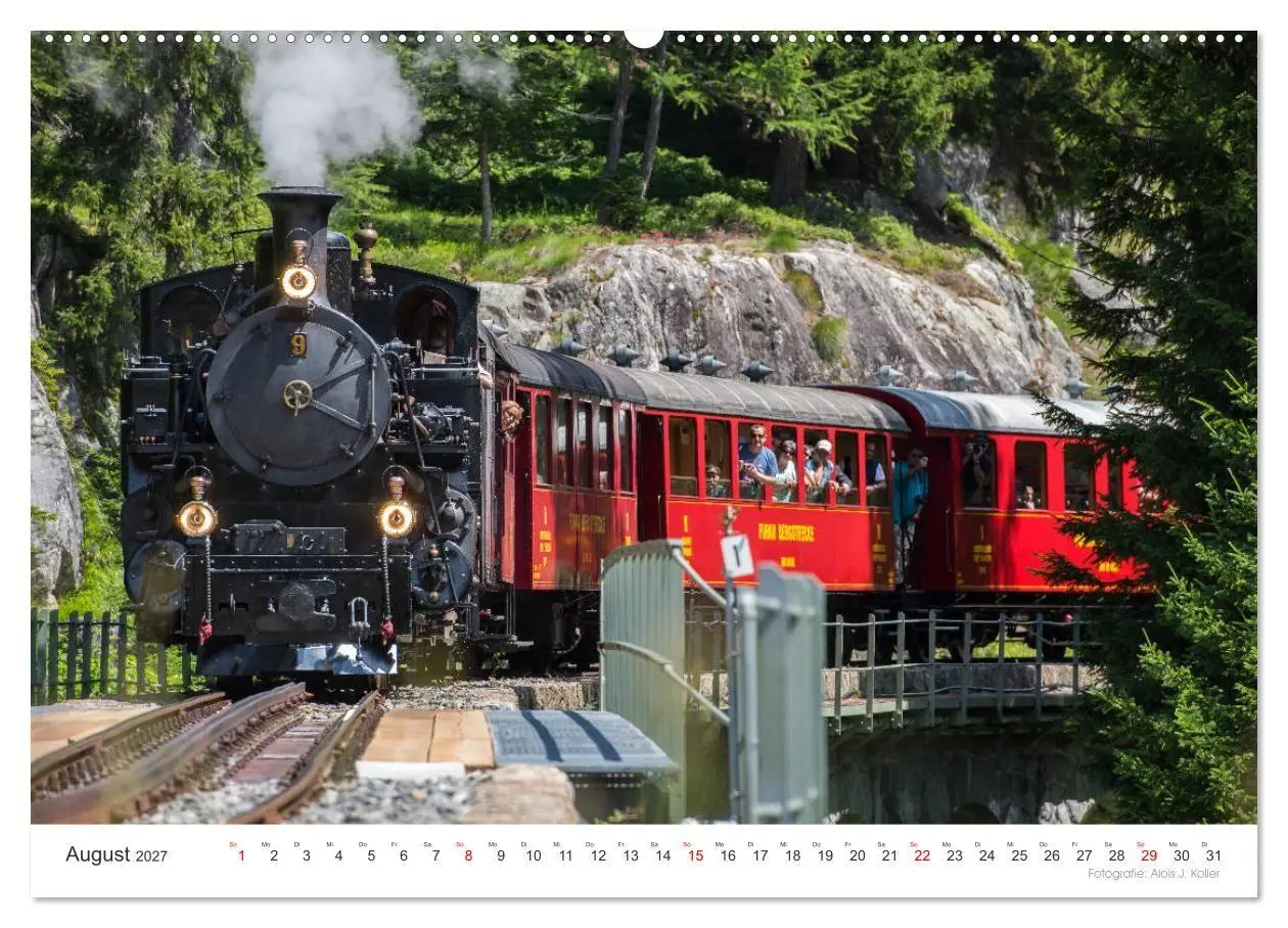 Bild: 9783569842977 | Mit Dampf am Furkapass (hochwertiger Premium Wandkalender 2027 DIN...