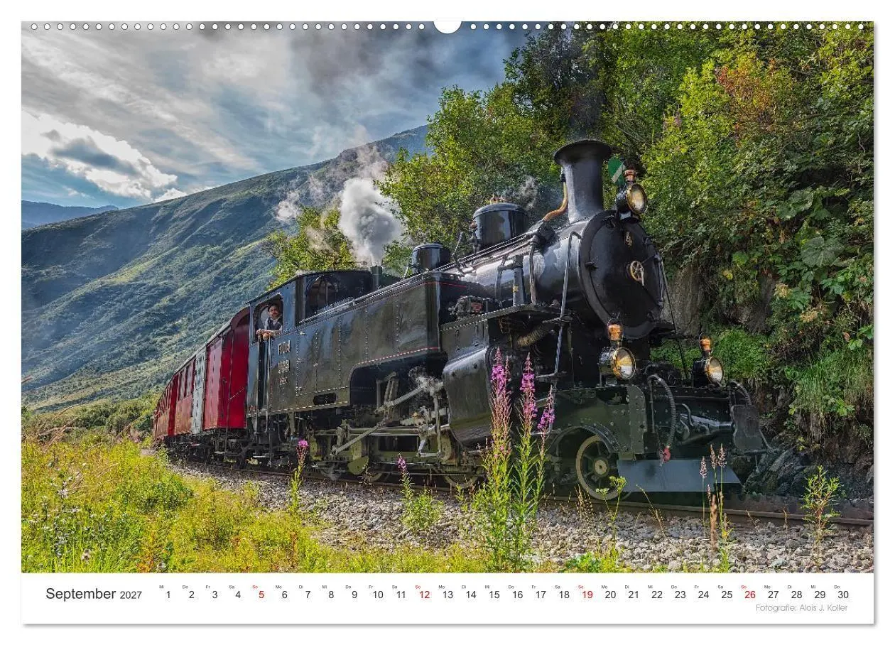 Bild: 9783569842977 | Mit Dampf am Furkapass (hochwertiger Premium Wandkalender 2027 DIN...