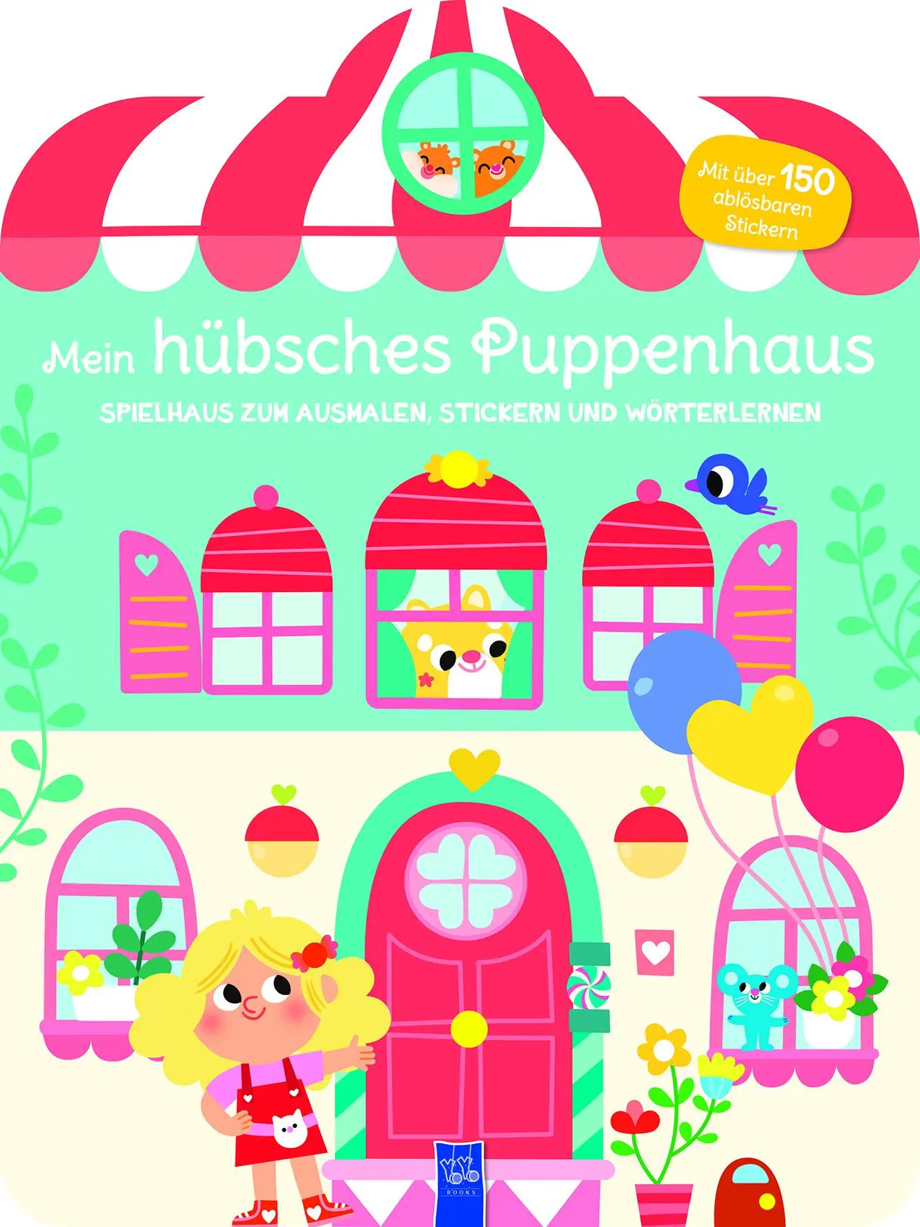 Cover: 9789465052977 | Mein hübsches Puppenhaus - Spielhaus zum Ausmalen, Stickern und...