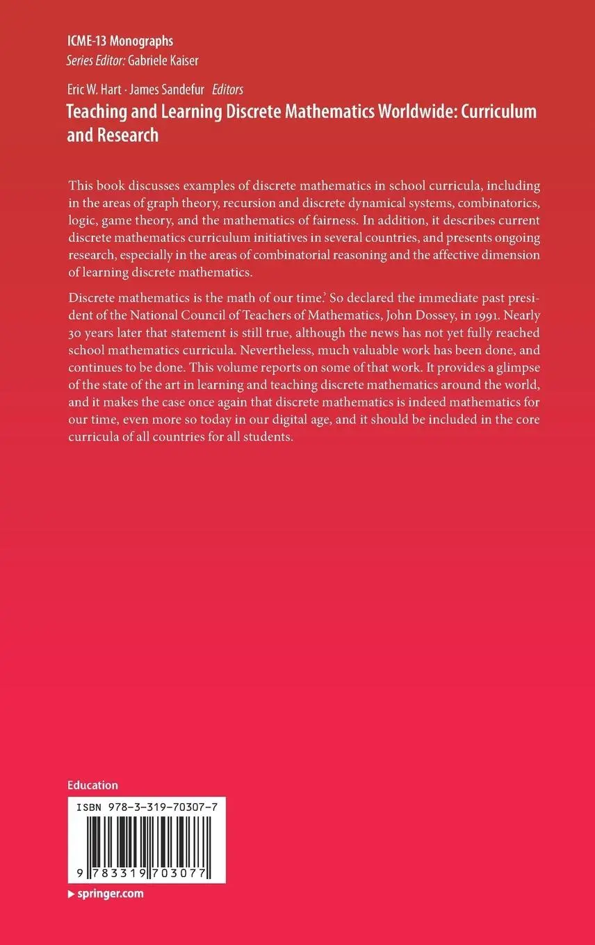 Rückseite: 9783319703077 | Teaching and Learning Discrete Mathematics Worldwide: Curriculum...