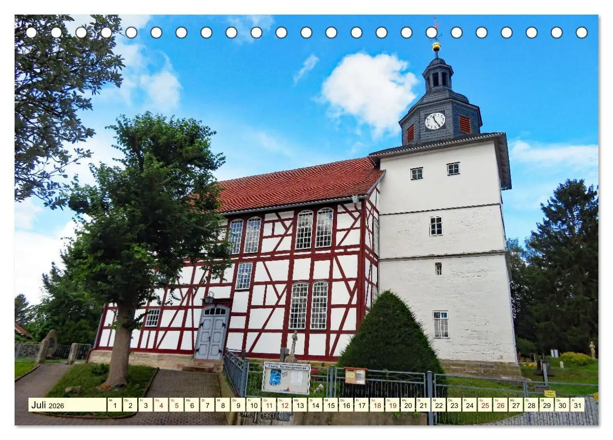 Bild: 9783457623077 | Fachwerkhäuser - Kirchen in Thüringen (Tischkalender 2026 DIN A5...