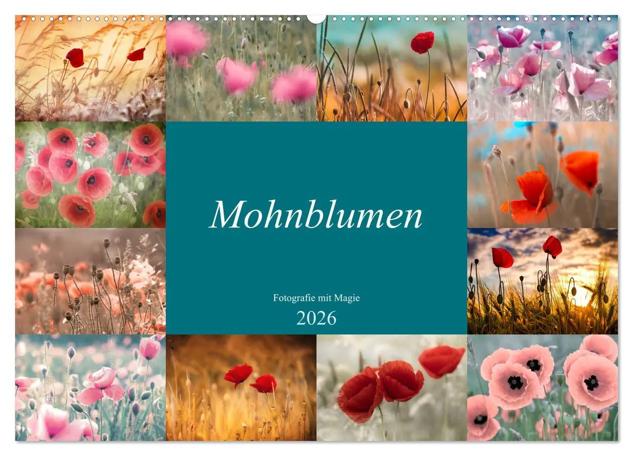 Cover: 9783457933077 | Mohnblumen - Fotografie mit Magie (Wandkalender 2026 DIN A2 quer),...