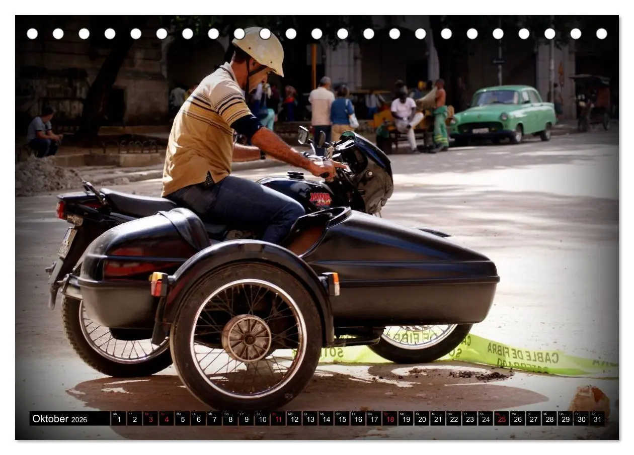 Bild: 9783516023077 | Motorrad-Gespanne in Kuba (Tischkalender 2026 DIN A5 quer),...