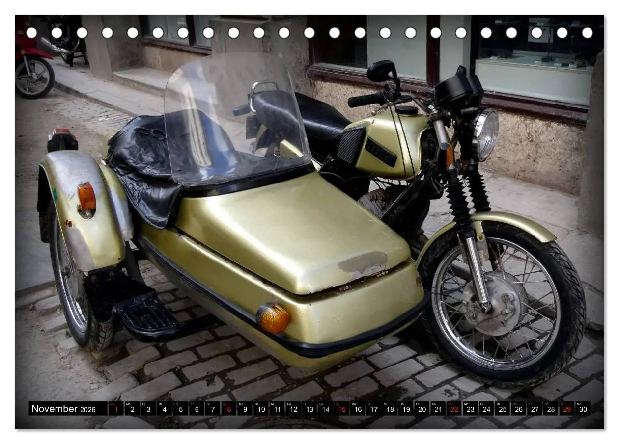 Bild: 9783516023077 | Motorrad-Gespanne in Kuba (Tischkalender 2026 DIN A5 quer),...