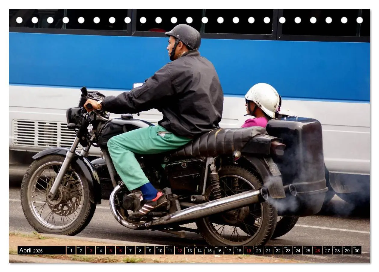 Bild: 9783516023077 | Motorrad-Gespanne in Kuba (Tischkalender 2026 DIN A5 quer),...