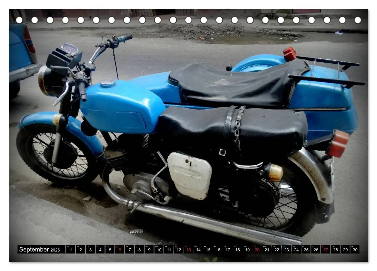 Bild: 9783516023077 | Motorrad-Gespanne in Kuba (Tischkalender 2026 DIN A5 quer),...